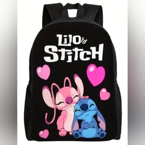Lilo & Stitch Black Backpack with Stitch And Angel NWOT